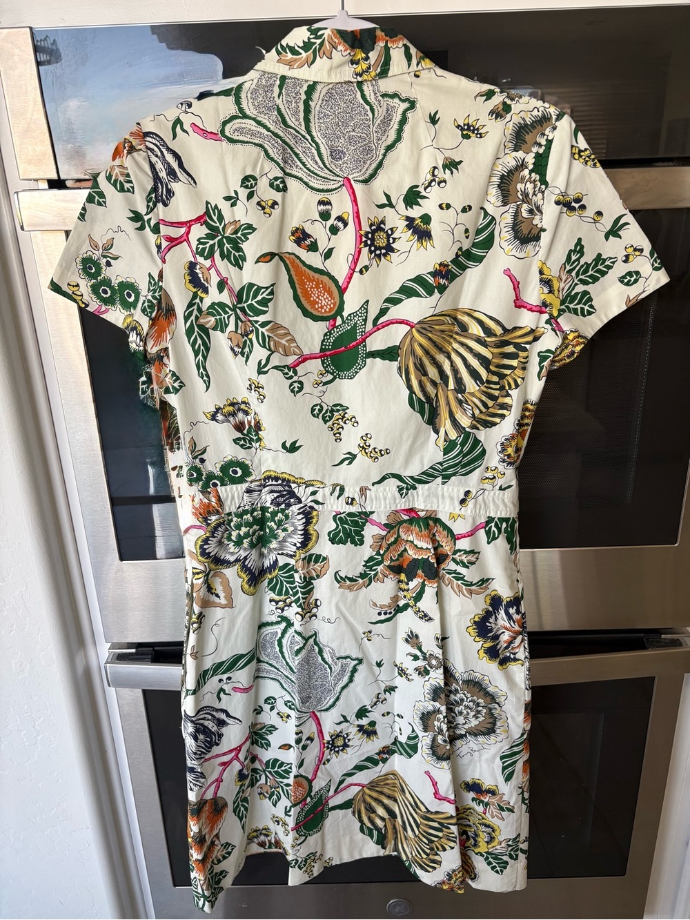 NEW Tory Burch Happy Times Port Shirt MIDI Dress Sz4 Retails $348 Floral Green - Picture 6 of 8